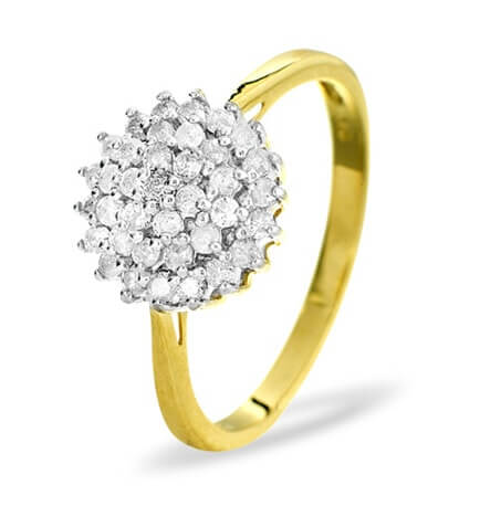  Cluster diamond ring